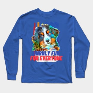 Unruly Fun for Everyone Puppy Art Long Sleeve T-Shirt